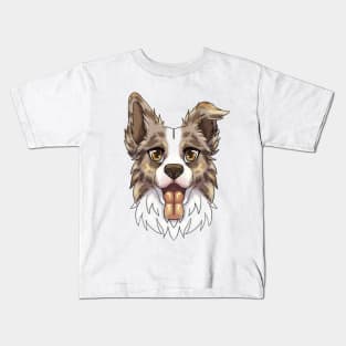 Red Merle Border Collie Kids T-Shirt